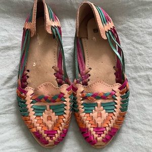 Rainbow Leather Huaraches